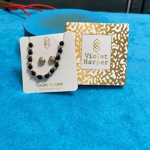 NIP - Violet Harper Morgan Gold bracelet and earrings